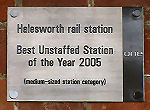 Halesworth Best Unstaffed Station Award