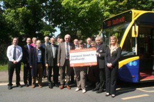 The official launch of the new Halesworth to Southwold add-on ticket at Halesworth rail station