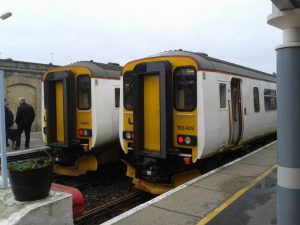 Newly upgraded units 156419 and 156409 Lowestoft station