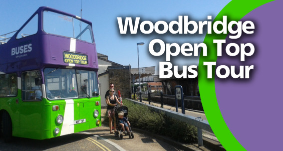The open top bus at Woodbridge Station