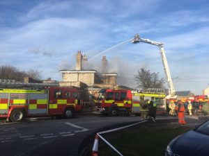 Fire at Saxmundham station 12 February 2018