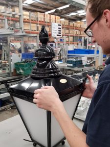New Victorian-style lighting for Lowestoft being assembled at the factory
