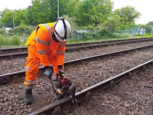 Axle counters being fit on the East Suffolk Line