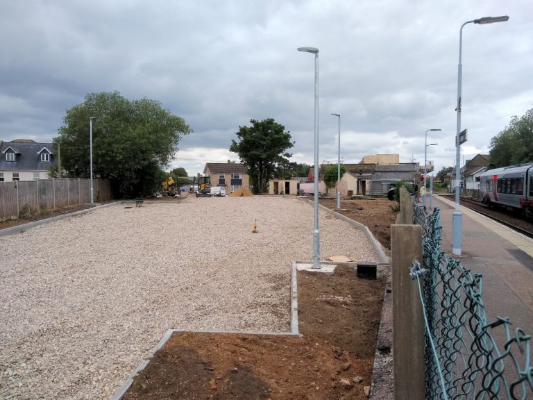 Saxmundham Station Car Park Expansion Works Progressing