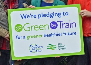 Go Green by Train pledge card