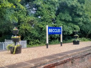 Beccles station flowers 9 June 2022