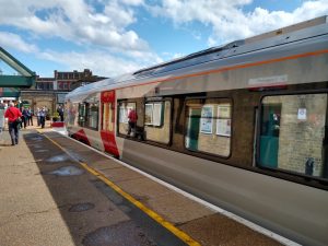 Bi-mode train at Lowestoft