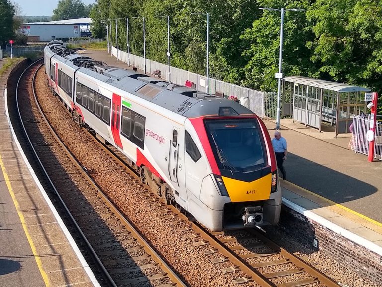 Train at Beccles station