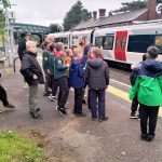 Scouts at Derby Road station as part of the Platforms for Change initiative