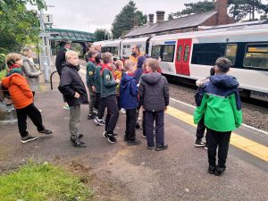 Scouts at Derby Road station as part of the Platforms for Change initiative