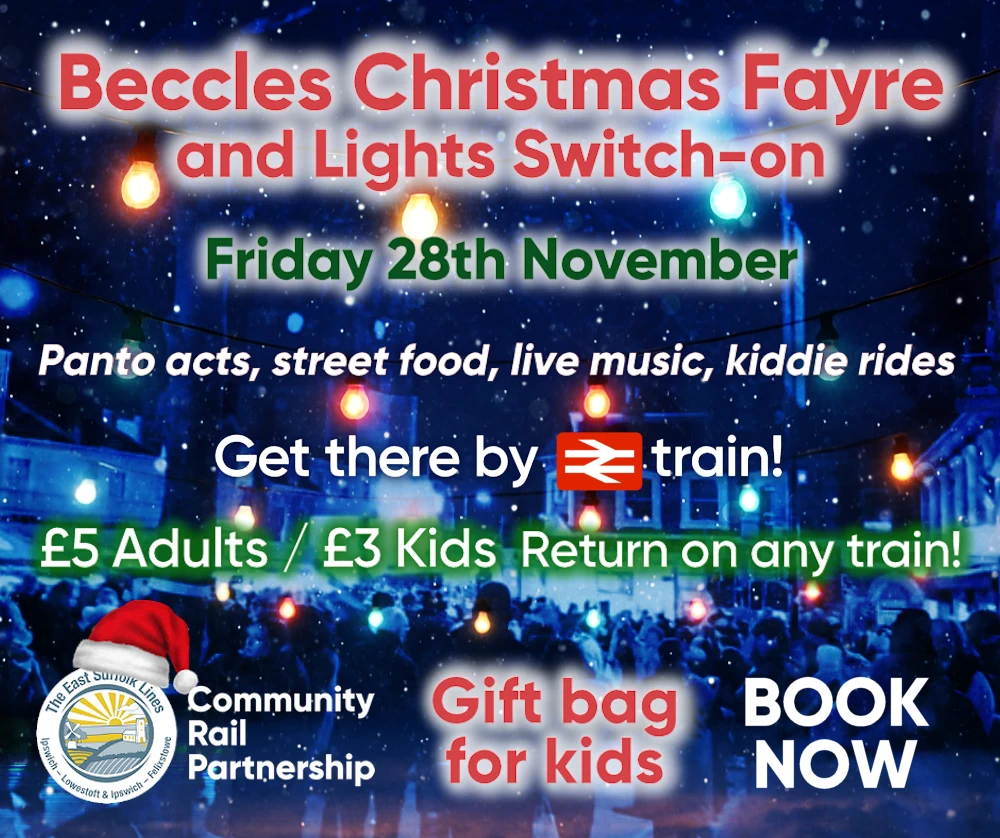 Beccles Christmas Fayre and lights switch-on Friday 28 November 2025