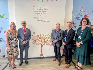 The refurbished waiting room at Saxmundham station