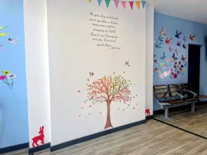 The refurbished waiting room at Saxmundham station