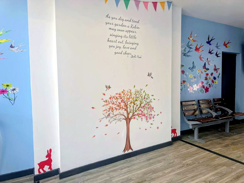 The refurbished waiting room at Saxmundham station