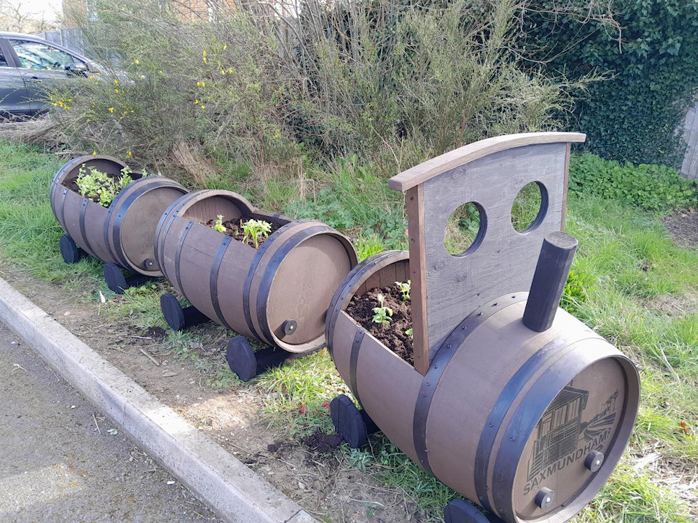 Saxmundham train planter