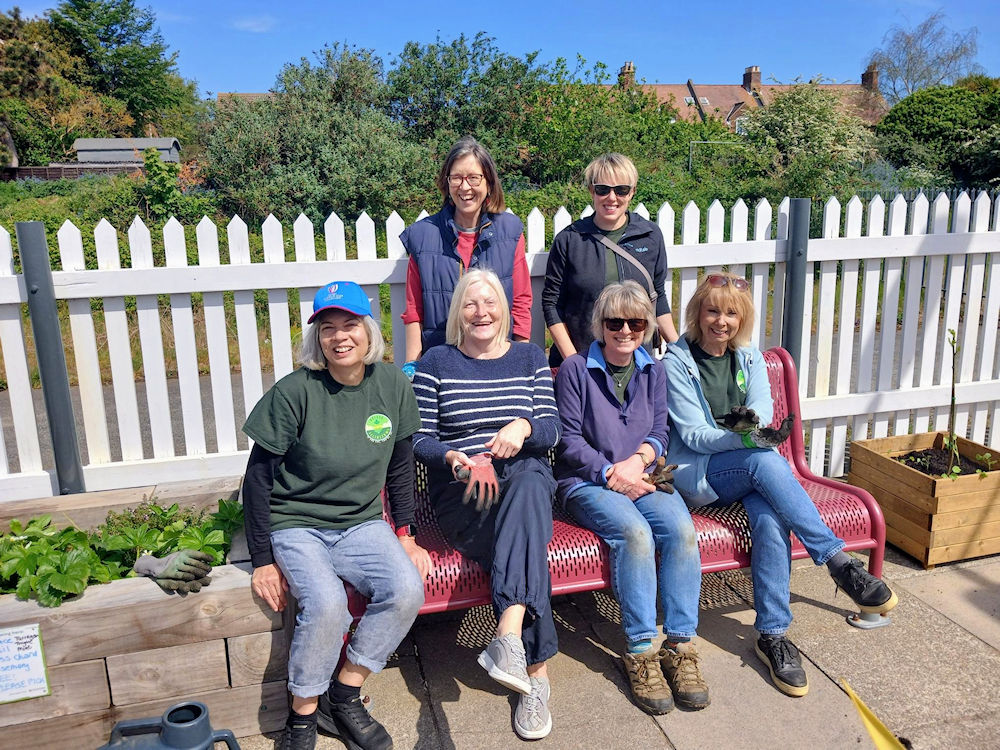 Members of Edible Felixstowe at the rail station 5 May 2026