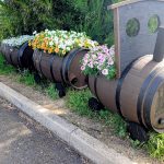 Saxmundham train shaped planter -June 2026