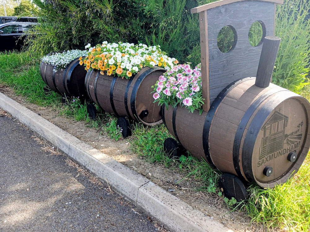 Saxmundham train shaped planter -June 2026