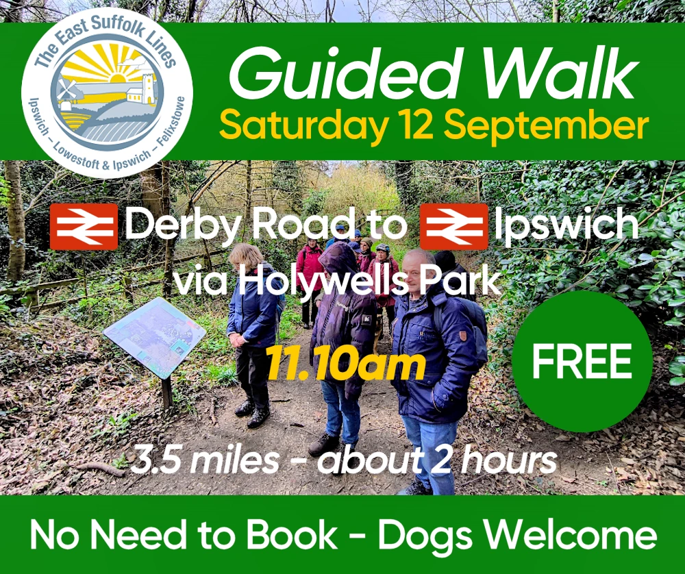 Guided Walk - Saturday 12 September 2026 - Derby Road to Ipswich via Holywells Park